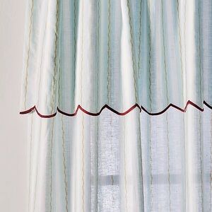 Anthropologie Matilda Goad & Co Scalloped Curtains, 50x84 - Set of Two